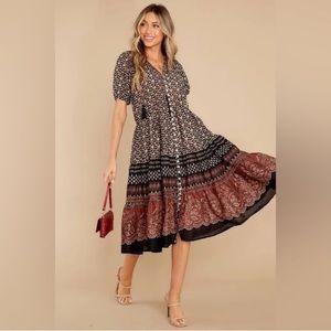 NWT Floral Boho dress L